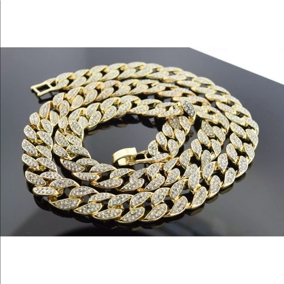 Other - Quality 14K Gold Plated Miami Cuban CZ Chain 20”